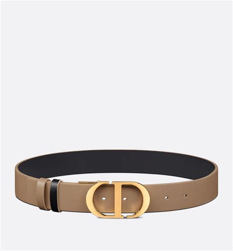 30 Montaigne Reversible Belt Hazelnut and Black .